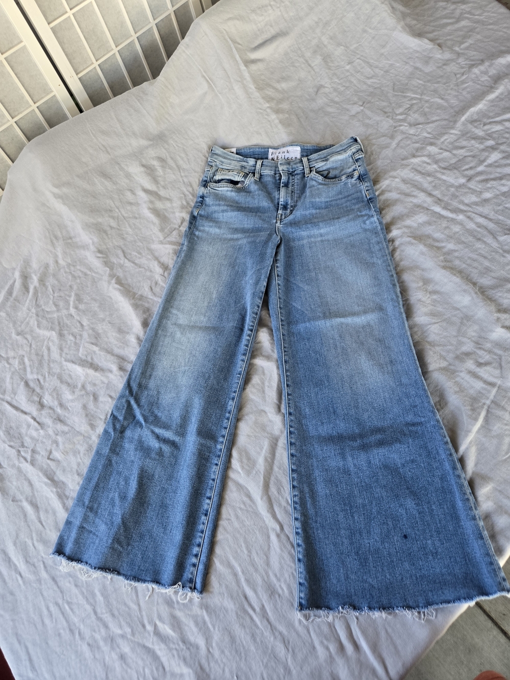 Frank & Oak Light Blue Wide-Leg Jeans